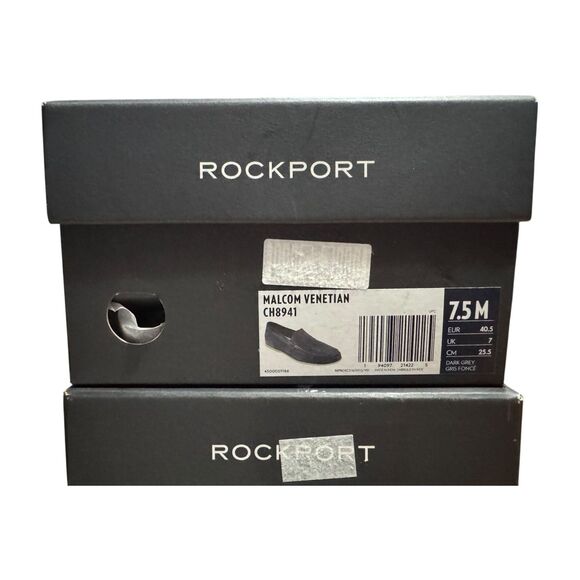 Rockport Malcom Venetian Dark Grey/Green Loafer Men’s Size 7.5M - Picture 10 of 10